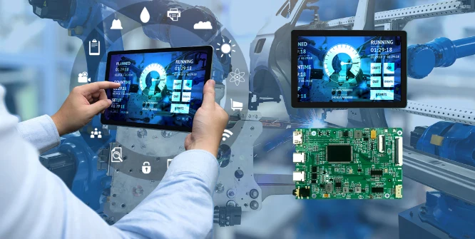 Connected display and embedded control system