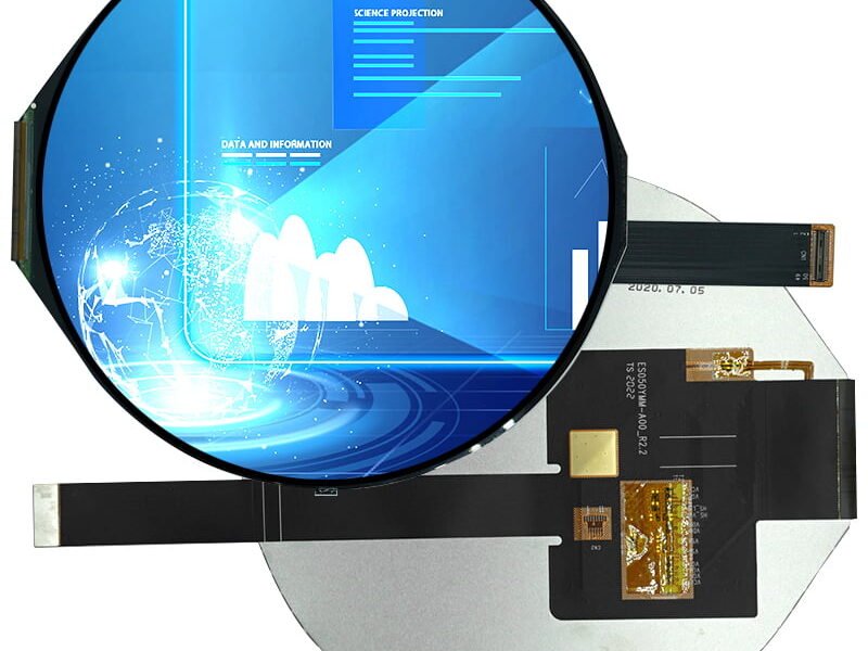 5-inch Round TFT LCD Display - 1080*1080 Resolution Touchscreen