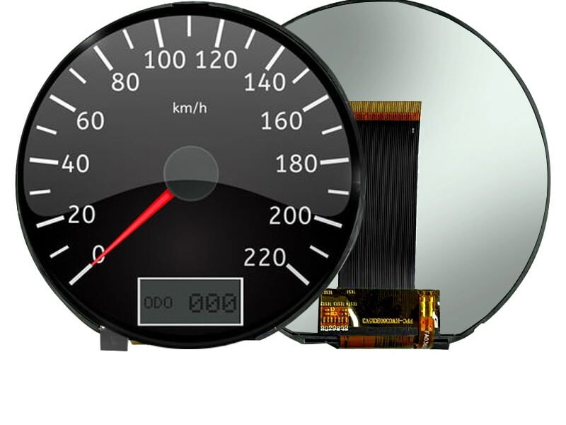 3.6 inch Round TFT LCD Display - 544*506 Resolution Ebike LCD Panel LCD Display