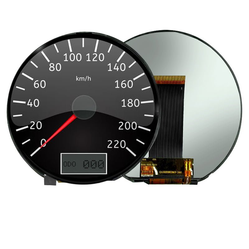 3.6 inch Round TFT LCD Display - 544*506 Resolution Ebike LCD Panel LCD Display