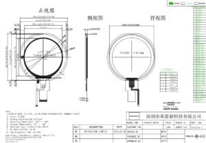 4-дюймовый круглый сенсорный TFT LCD дисплей - разрешение 720*720, яркость 300 кд/м², интерфейс RGB