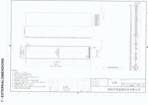 6,9-дюймовый барный LCD дисплей 280*1424, интерфейс MIPI, 40-контактный разъём