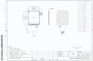 1,69-дюймовый TFT LCD дисплей – разрешение 240*280 для умных часов
