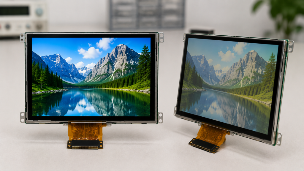 TN vs VA vs IPS: LCD Panel Differences Explained 2 TN TFT LCD viewing angle limitation showing color and contrast shift from side view
