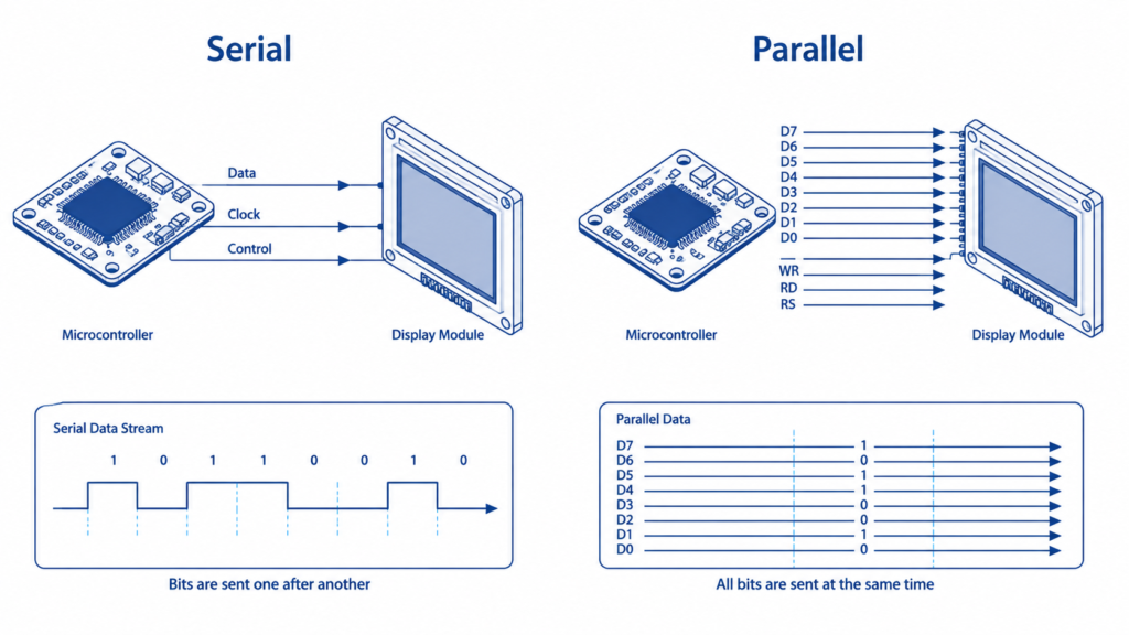 Serial Port vs Parallel Interface Explained - RJY Display