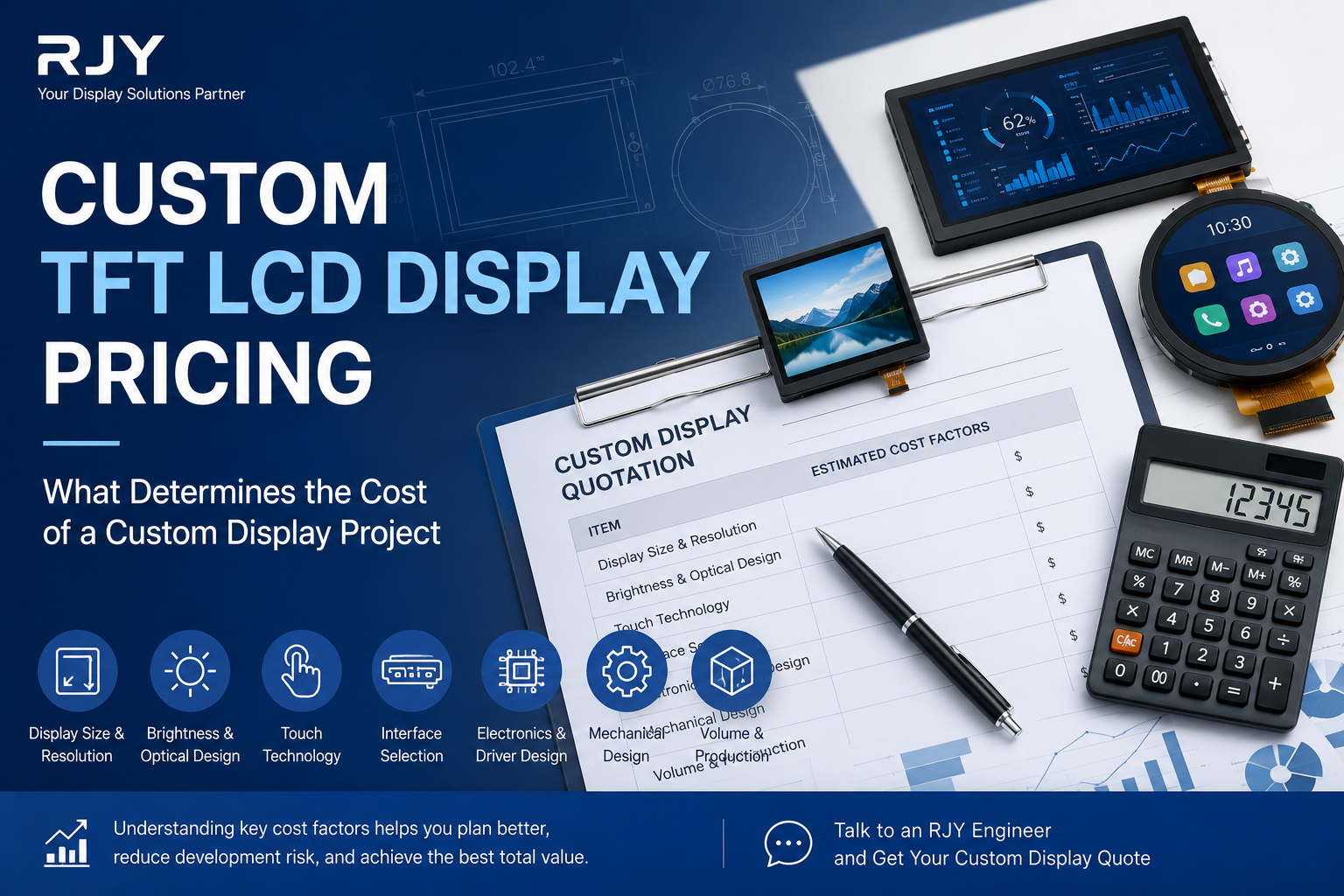 Custom TFT LCD Display Pricing: What Determines the Cost of a Custom ...