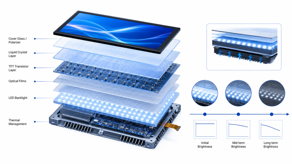 What Is the Lifespan of a TFT LCD? 1 Analysis of the Lifespan of LCD Backlight Systems