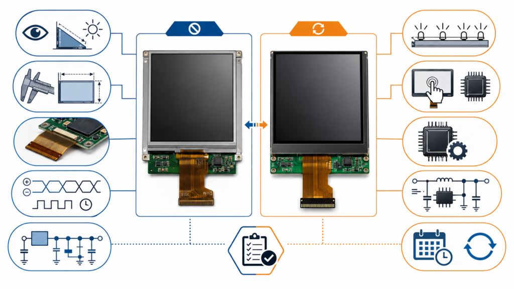 How to Replace a Discontinued TFT LCD Module Without Redesigning the Entire Product 1 Compatibility factors for selecting a discontinued TFT LCD replacement