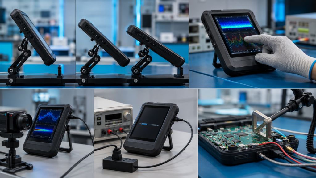 Laboratory validation of a handheld TFT instrument for viewing angle, gloved touch, waveform rendering, power cycling, and EMI behavior