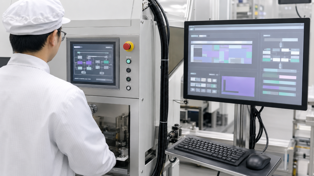 Embedded semiconductor equipment HMI and separate external engineering workstation