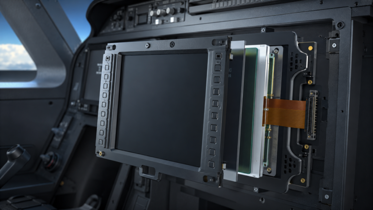 Kundenspezifische LCD-Displays für Luftfahrtausrüstung: Umwelt-, Integrations- und Projektvorteile 2 Custom TFT LCD assembly integrated into an aircraft equipment display panel