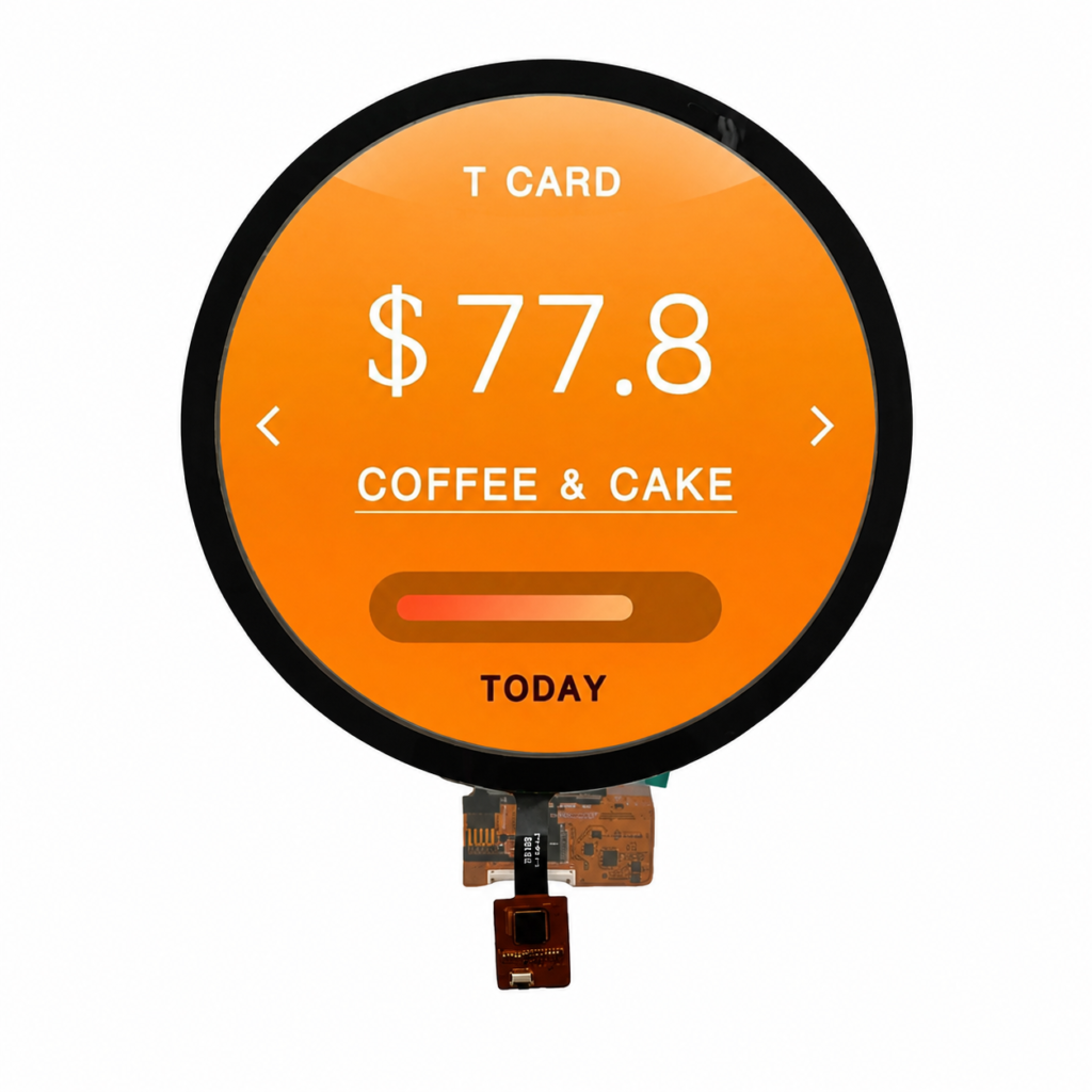 7-Inch Round TFT LCD Display with CTP Touch, 1080×1080 Resolution, High-Brightness 900 cd/m², MIPI Interface
