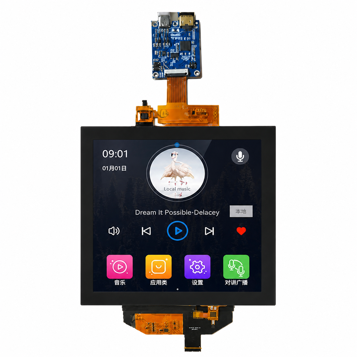 GX076F 30MB A1+CTP GX076F-30MB-A1+CTP Display Module