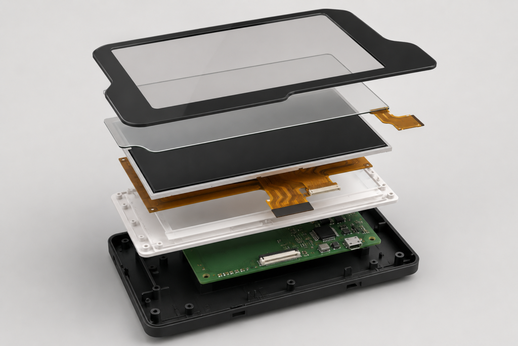 Why Top LCD Brands Often Miss the Needs of SMEs: The Paradox of Differentiation, Customization, and Scale 3 Custom display assembly developed around an existing TFT LCD module
