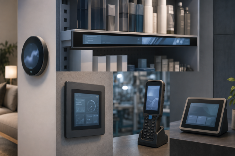 Round, bar, square, and embedded displays serving differentiated markets