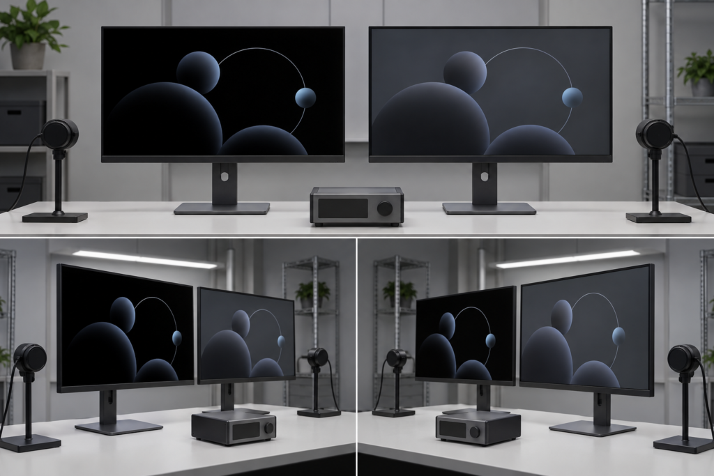 Laboratory comparison of dark-state appearance on two TFT LCD panels