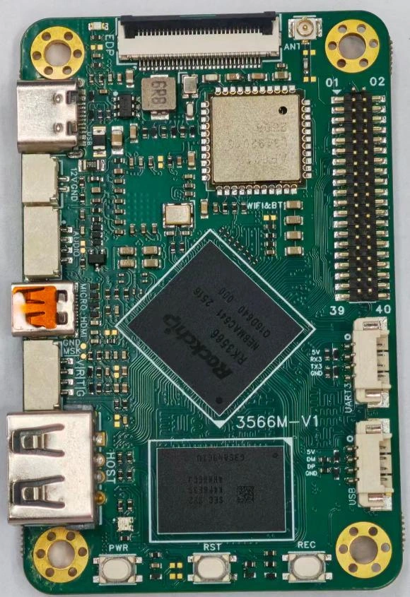 Rockchip RK3566 Quad-core Android Control Board 2 RJY3566M front view