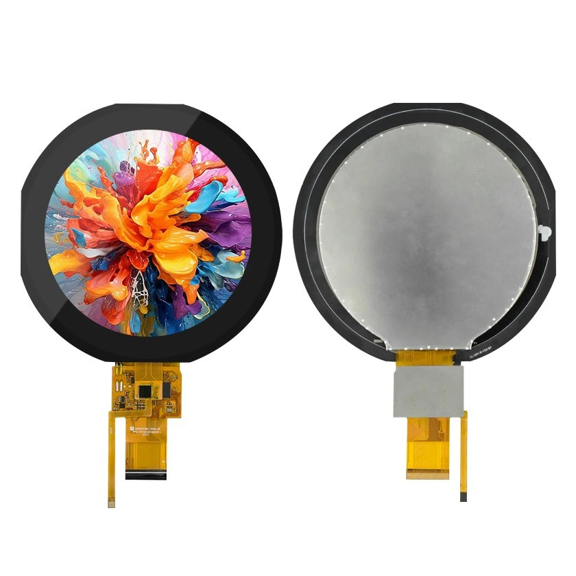 4-inch Round Touch TFT LCD Display 1 Round display front and rear views